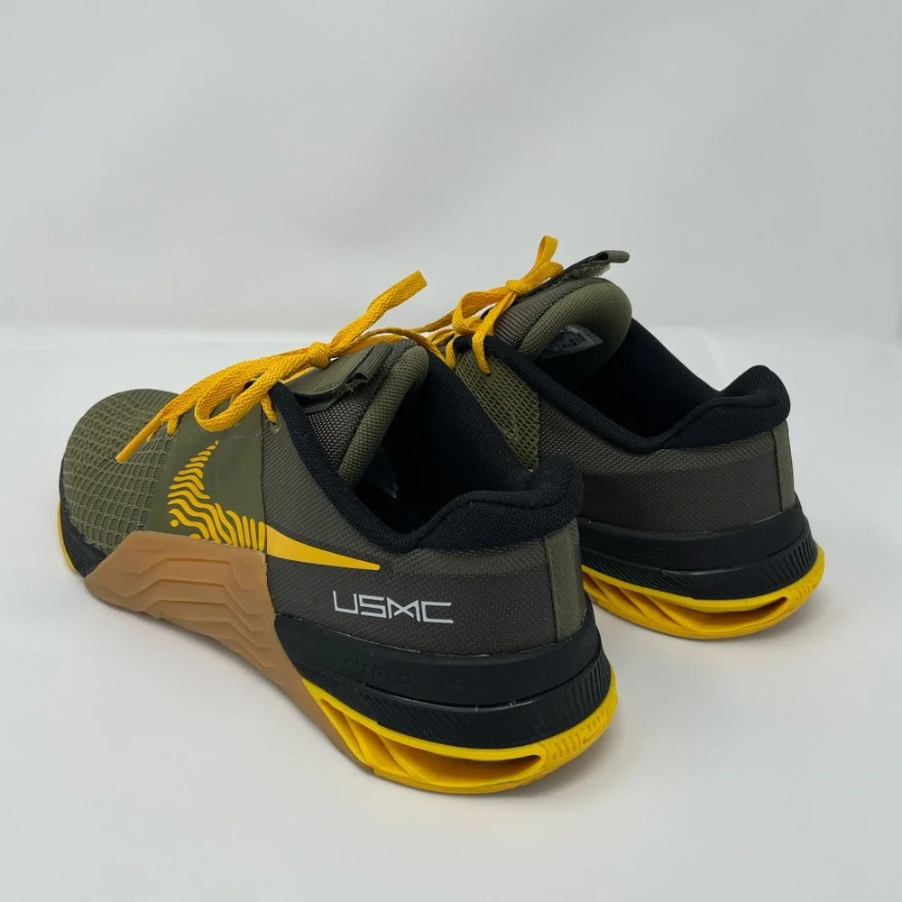 Nike Olive Green and Yellow Men's Athletic Shoes